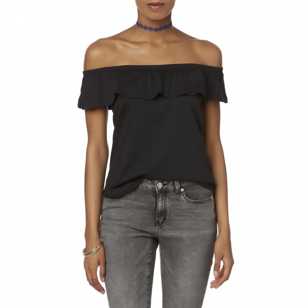 NWT JOE BOXER RUFFLE FLOUNCE BLOUSE
